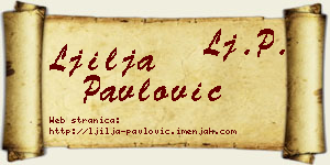 Ljilja Pavlović vizit kartica